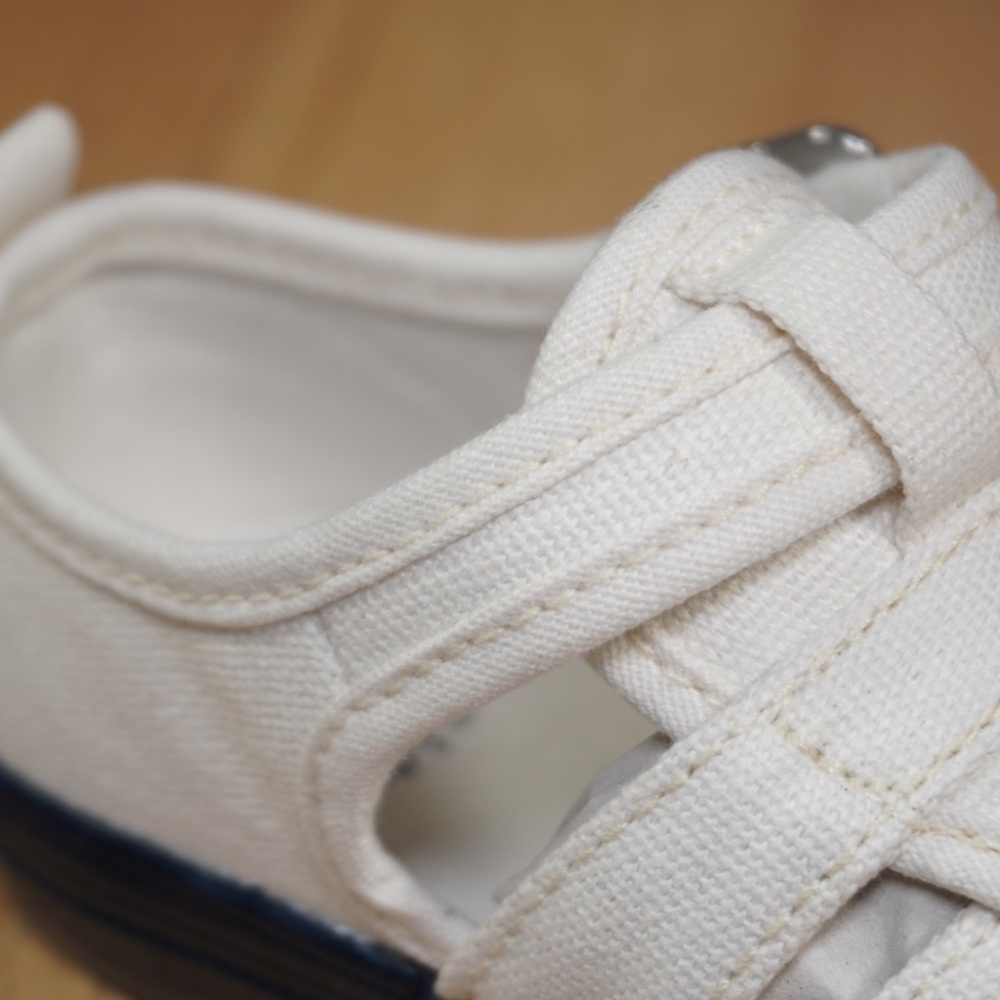 Polo Ralph Lauren Bryn Fisherman II Cream Navy Toddler Size 9 Canvas Brand New - Picture 3 of 12